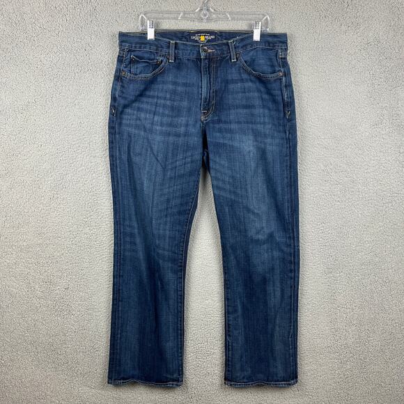 Lucky Brand Men's 34x30 361 Vintage Straight Leg Dark Wash Blue Jeans - Picture 1 of 10